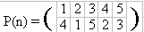 P: {1,2,3,4,5}->{4,1,5,2,3}