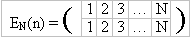 EN(n): {1,2,3,...,N} -> {1,2,3,...,N}